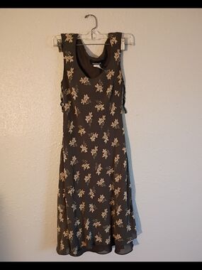 Jones New York Brown Floral Dress